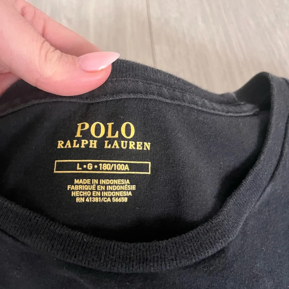 Polo by Ralph Lauren Black Tee with Red Logo